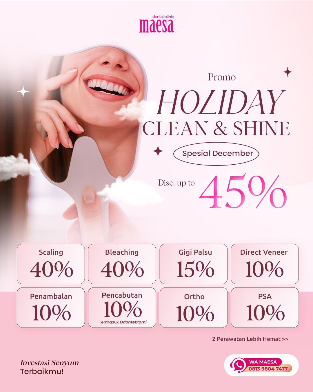 PROMO Maesa Dental Clinic | Klinik Gigi Terbaik - Holiday Clean & Shine