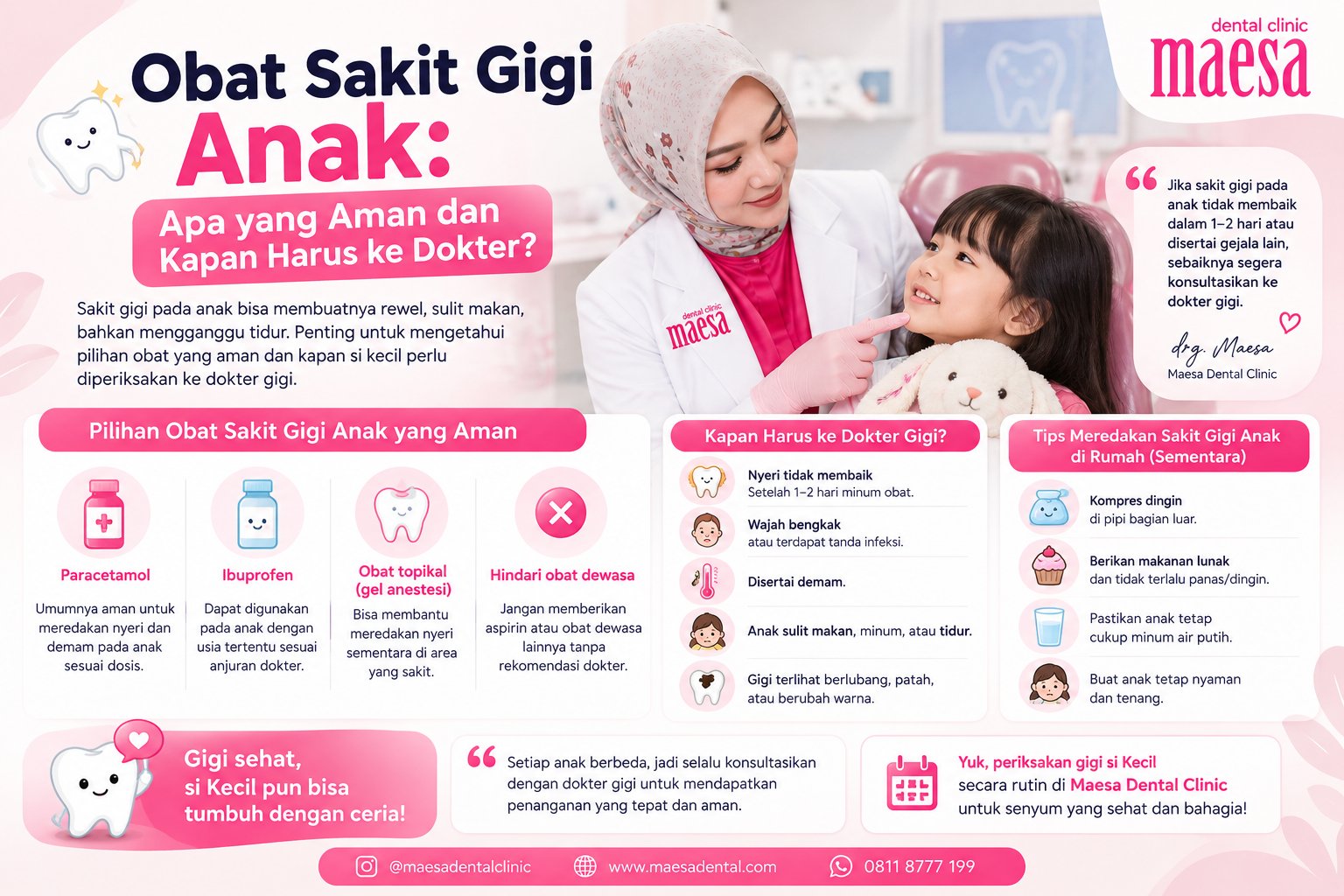 NEWS Maesa Dental Clinic | Klinik Gigi Terbaik - Obat Sakit Gigi Anak: Apa yang Aman dan Kapan Harus ke Dokter?