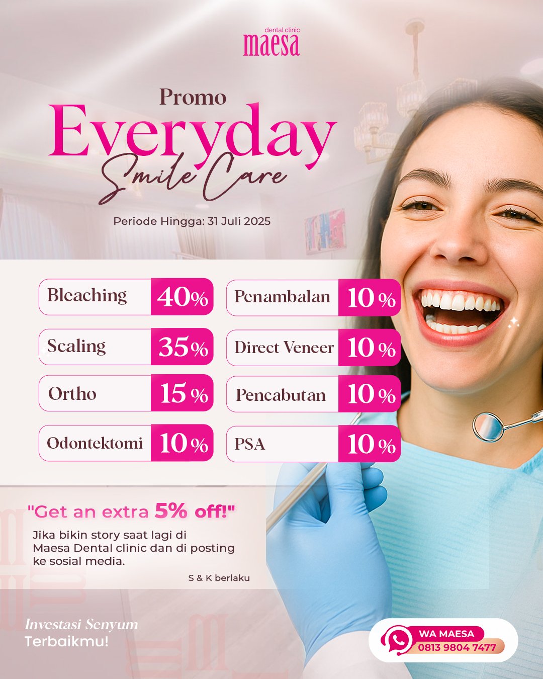 PROMO Maesa Dental Clinic | Klinik Gigi Terbaik - Promo Bulan Juli