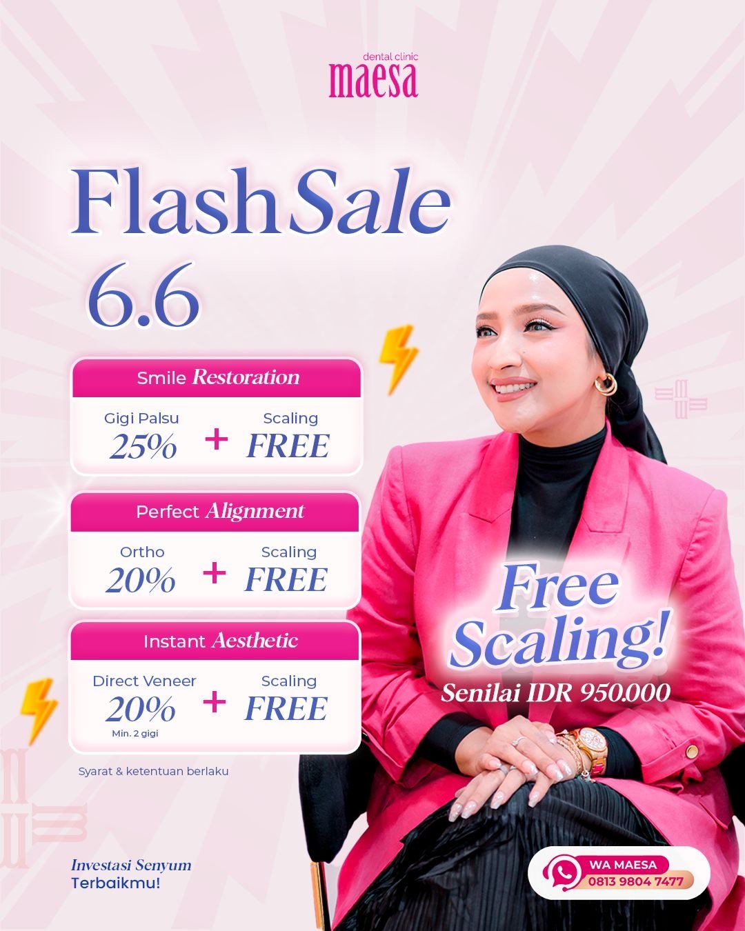 PROMO Maesa Dental Clinic | Klinik Gigi Terbaik - Flash Sale 6.6