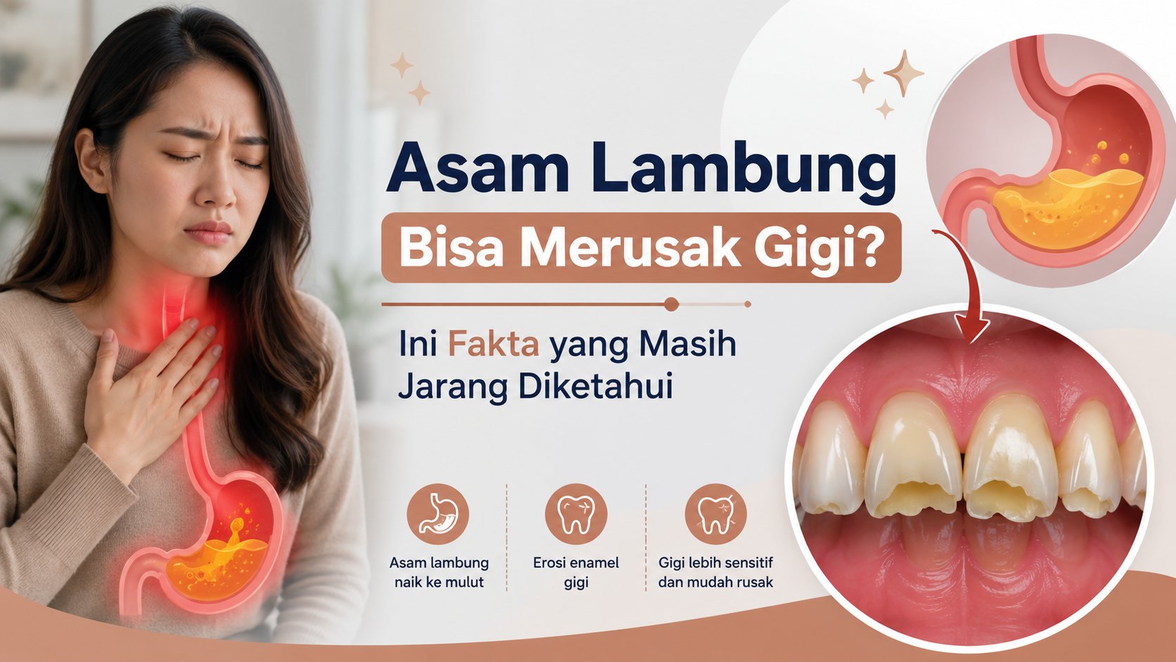 NEWS Maesa Dental Clinic | Klinik Gigi Terbaik - Asam Lambung Bisa Merusak Gigi? Ini Fakta yang Masih Jarang Diketahui